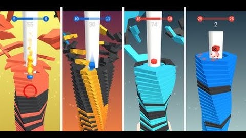 Stack Ball | Game Play Trick | Level 60 to 63 Noob Pro Hacker (iOS, Android)