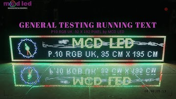 RUNNING TEXT P10 RGB UK  32 X 192 PIXELS (GENERAL TESTING)