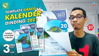 Template Kalender Dinding 2021 | Format 6 Bulan - CorelDRAW