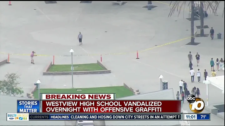 Westview High School vandalized overnight with offensive graffiti