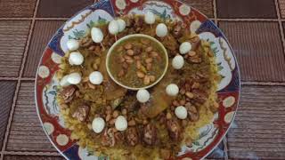 أكلة مغربية: الرفيسة بالحرشة و الدجاج البلدي