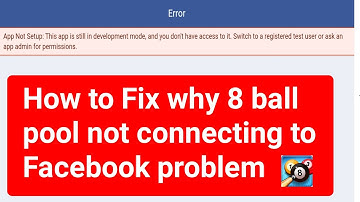 How to fix why 8 ball pool not connecting to Facebook problem.8 ball pool Facebook login problem