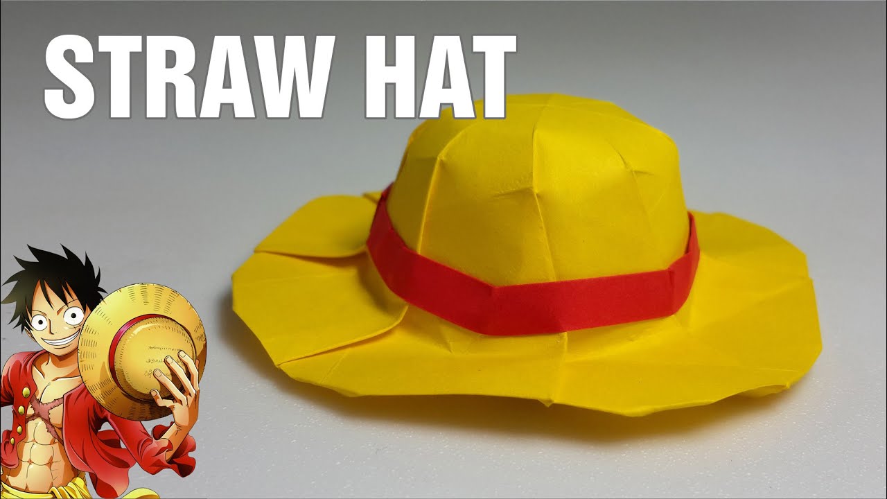 Paper Hat - Origami Straw Hat (Mugiwara) tutorial - DIY (Henry Phạm