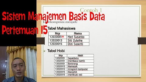 #15 Sistem Manajemen Basis Data - Pertemuan 15 | Normalisasi Data | Database Manajemen System