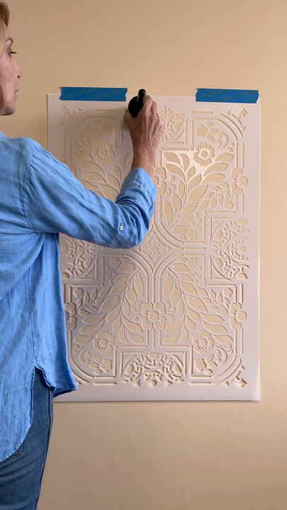 How to paint Stencil 🤔 Wall Paint Stencils Designs For Interior 