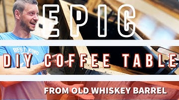 EASY Whiskey Barrel Coffee Table Build | DIY