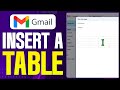 How To Insert Table In Gmail (2026 Updated Tutorial)