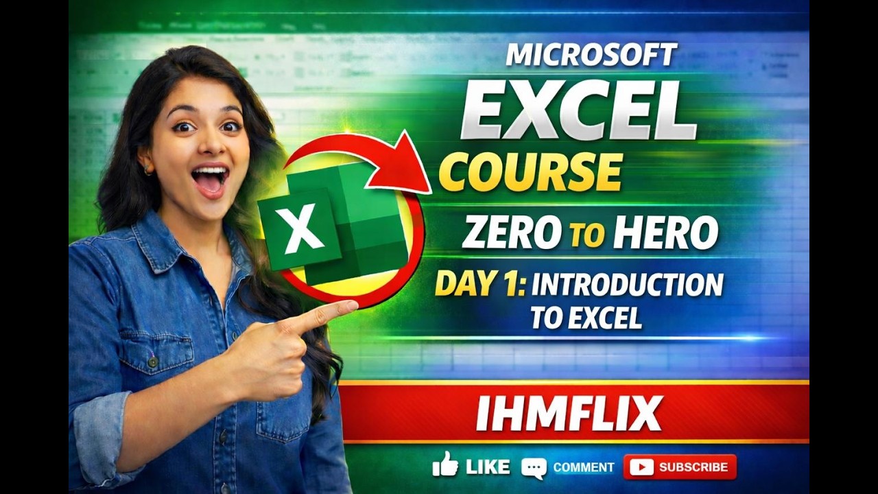 Day 1: Microsoft Excel Full Course 2026 | Introduction to Excel for ...