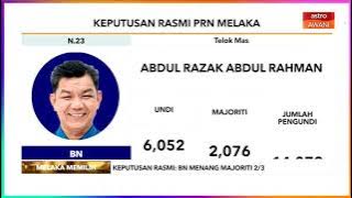 PRN Melaka  | BN menang di Telok Mas