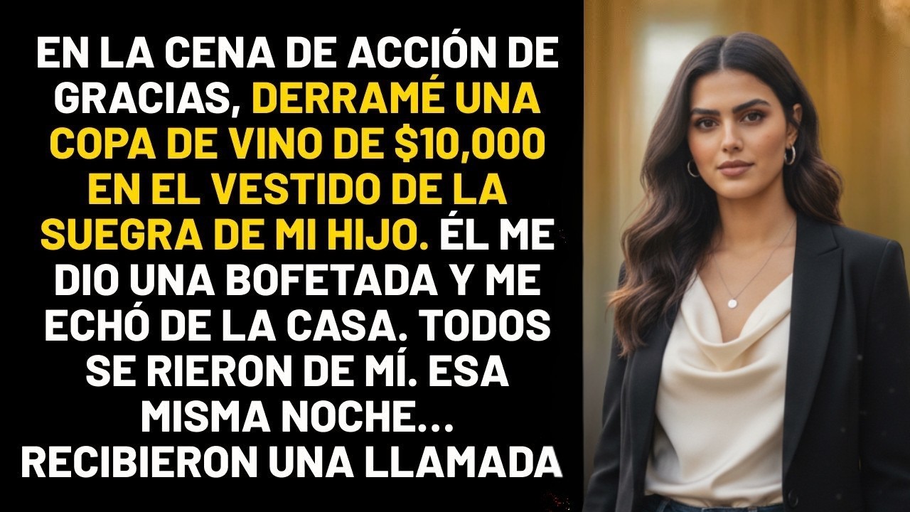 En la cena de Acción de Gracias, derramé una copa de vino de $10,000 en el vestido de la suegra