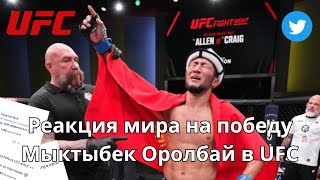 Реакция Мира на победу Мыктыбек Оралбая в дебютном бою в UFC | Твиттер реакция