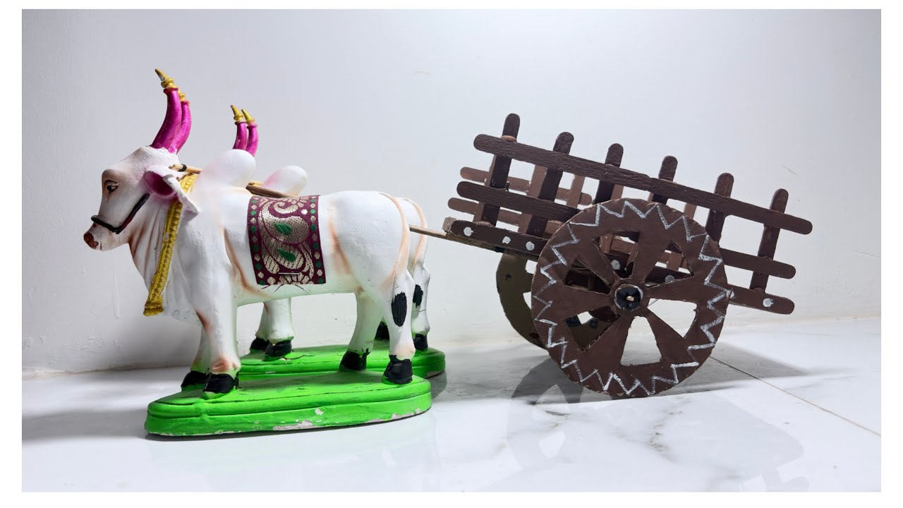 DIY Bullock Cart || Turn Trash Into a Masterpiece! || Cardbord Bullock Cart || Easy Craft
