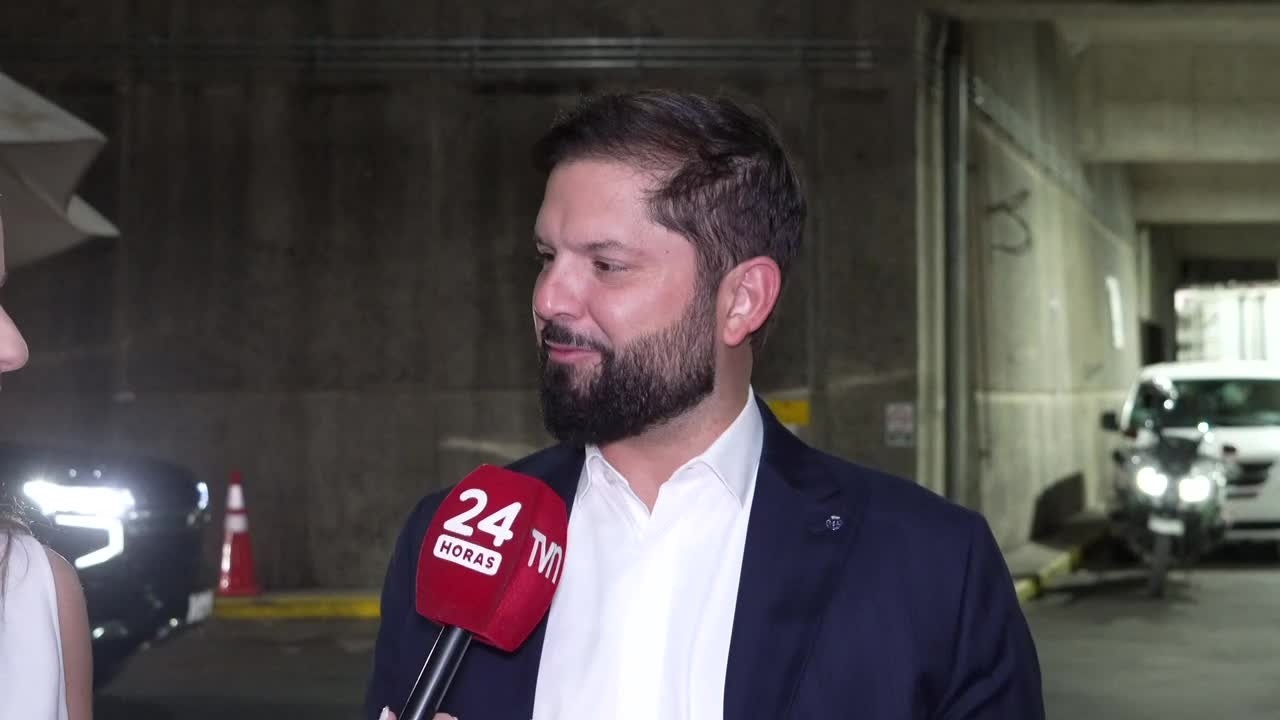 Presidente Boric en TVN para entrevista en 24 Horas Central