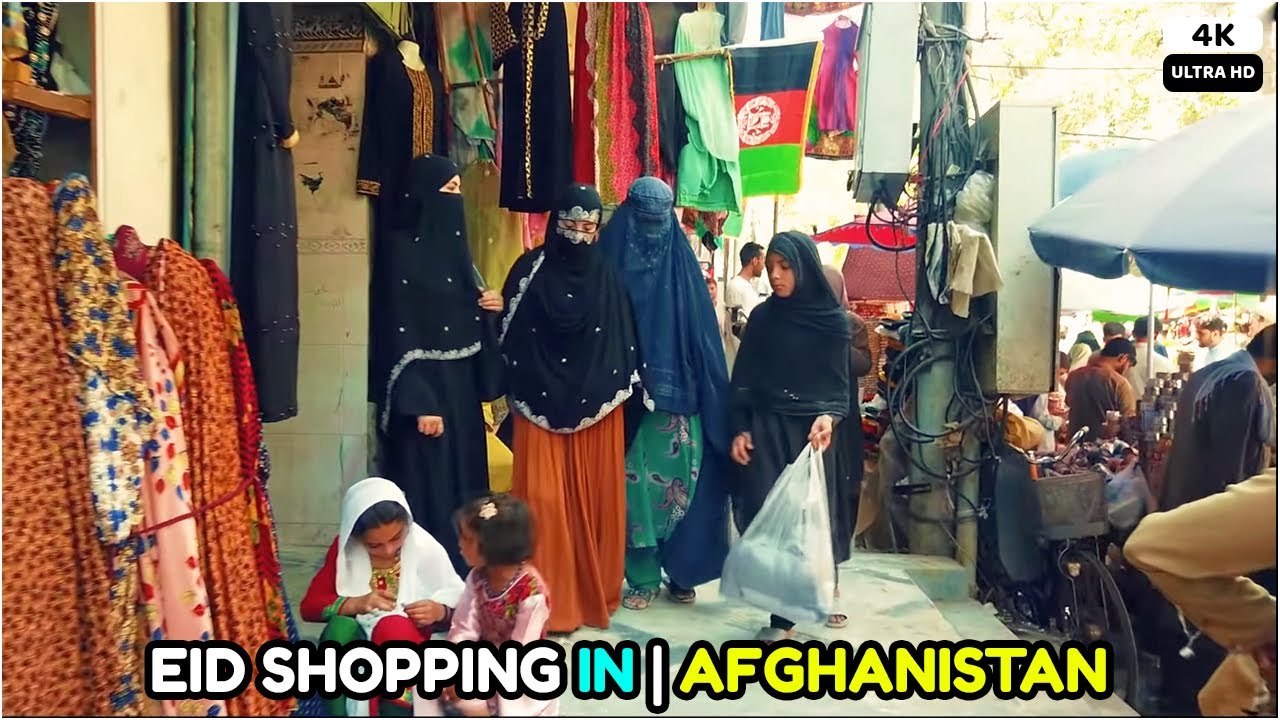 Busy Eid Shopping Market | Jalalabad Afghanistan | Eid ul fitr 2021  | 4k