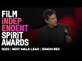 SIMON REX wins BEST MALE LEAD at the 2022 Spirit Awards.