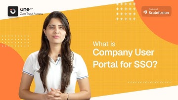 Company User Portal for Single Sign-on (SSO) - Scalefusion OneIdP