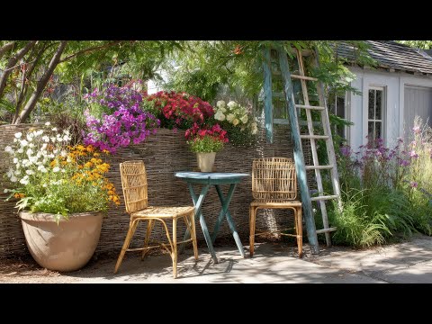 10 Charming Upcycled Ideas for a Small Cottage Garden | Vintage Chairs, Crates & Vertical Displays thumbnail