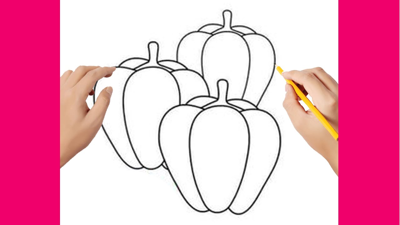 HOW TO DRAW Bell Pepper DRAWING EASY STEP BY STEP YouTube