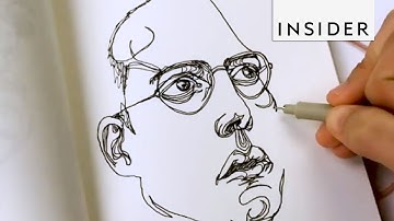 Artist Draws With One Line