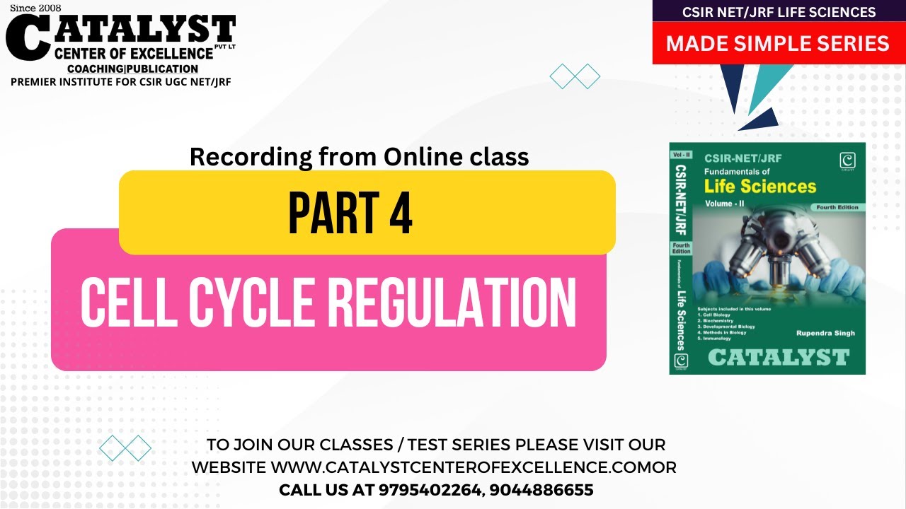 Cell cycle regulation  - Part 4 - CSIR NET life Sciences