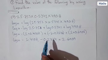 Find the value of the 25.753× 0.5341× 490.8 by using logarithm | Solve Log (25.753× 0.5341× 490.8)