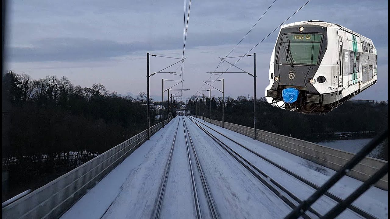 Cabride RER A - Cergy-le-Haut - Nanterre Préfecture en MI09 [Neige]