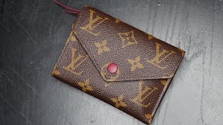 Louis Vuitton - Authenticated Victorine Wallet - Cloth Beige Plain For Woman, Good condition