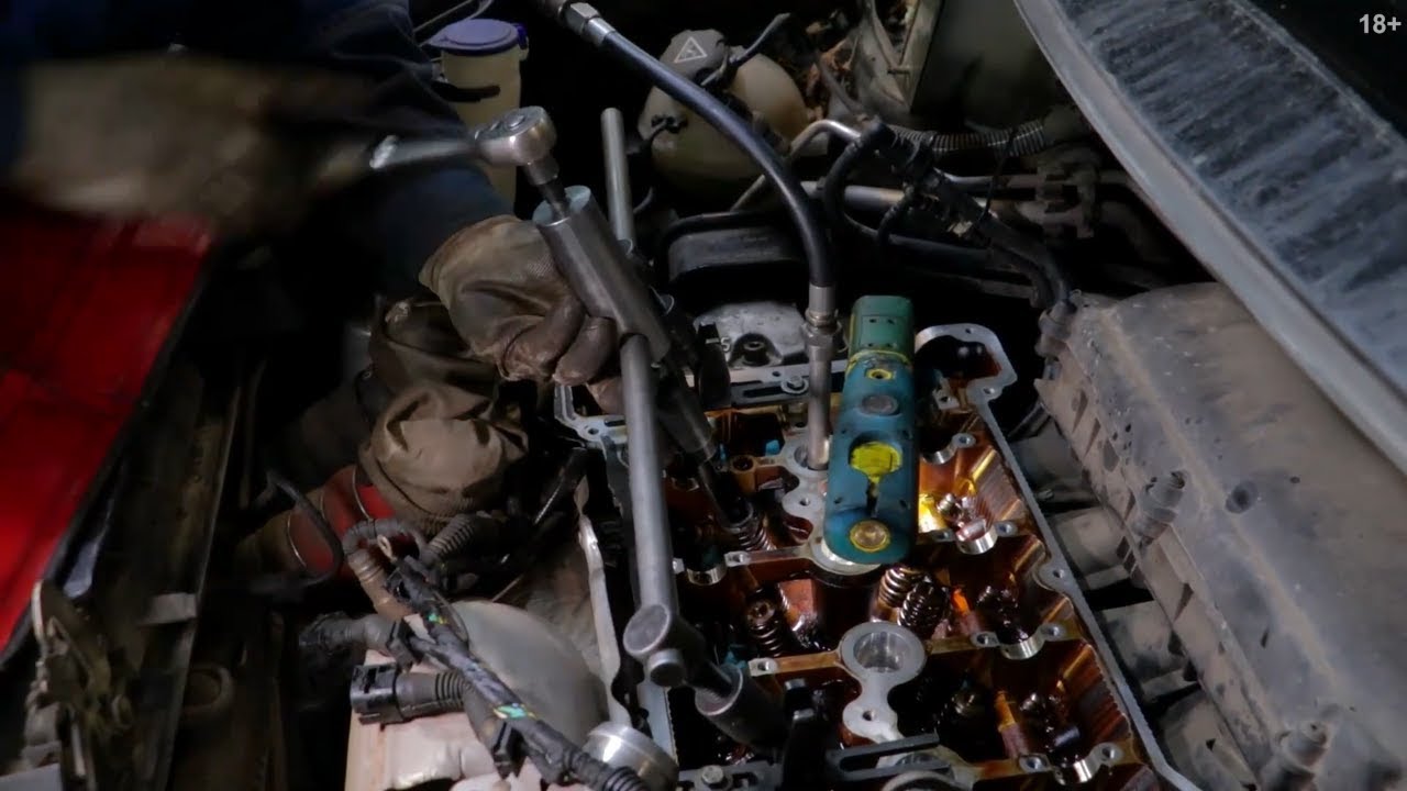 Пежо 3008, ЗАМЕНА МАСЛОСЪЕМНЫХ КОЛПАЧКОВ, ДВС EP6 турбо. ФранцАВТО ...