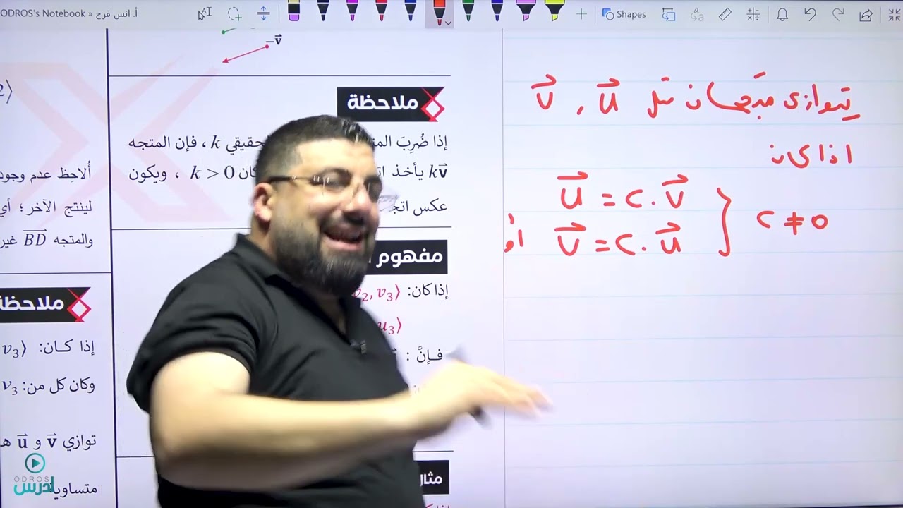 المستقيمات في الفضاء (1) - الأستاذ أنس فرح