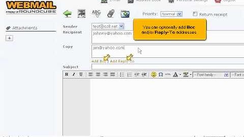 How to write email message in RoundCube - RoundCube Tutorials