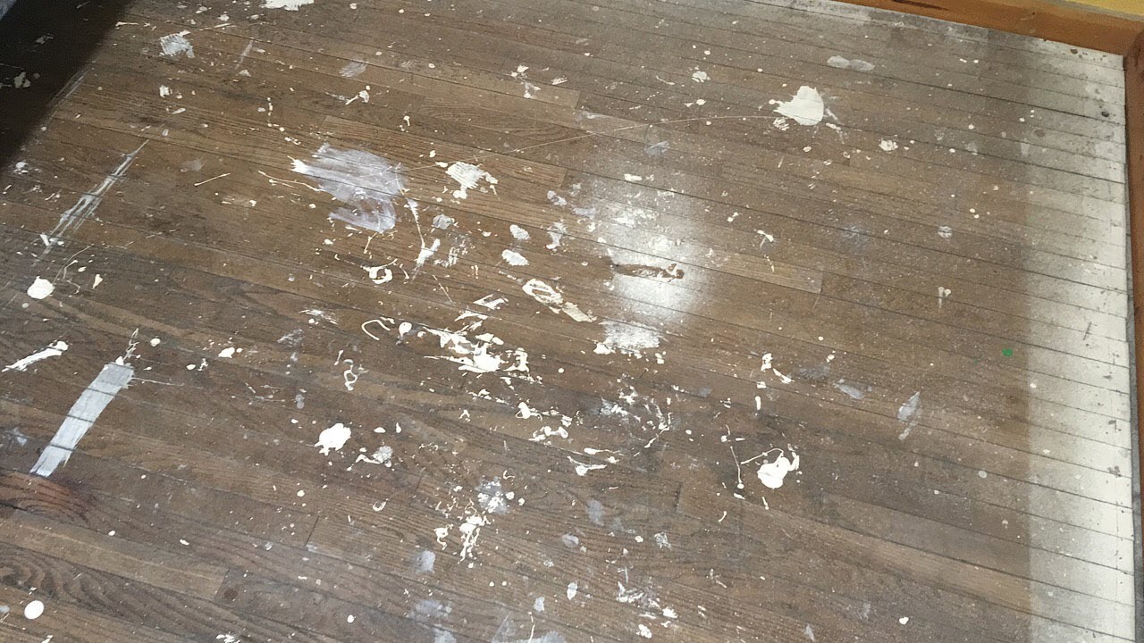 Paint Removal On Wood Floor You, How To Remove Paint Splatter From Laminate Flooring