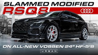 LOWERED MODIFIED CARBON AUDI RSQ8 ON NEW 24" VOSSEN HF-5 WHEELS! | URBAN UNCUT S3 EP12