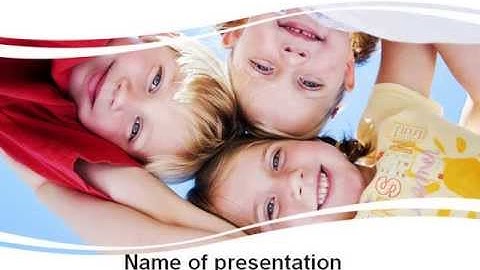 Kids Smiling Faces PowerPoint Template by PoweredTemplate.com