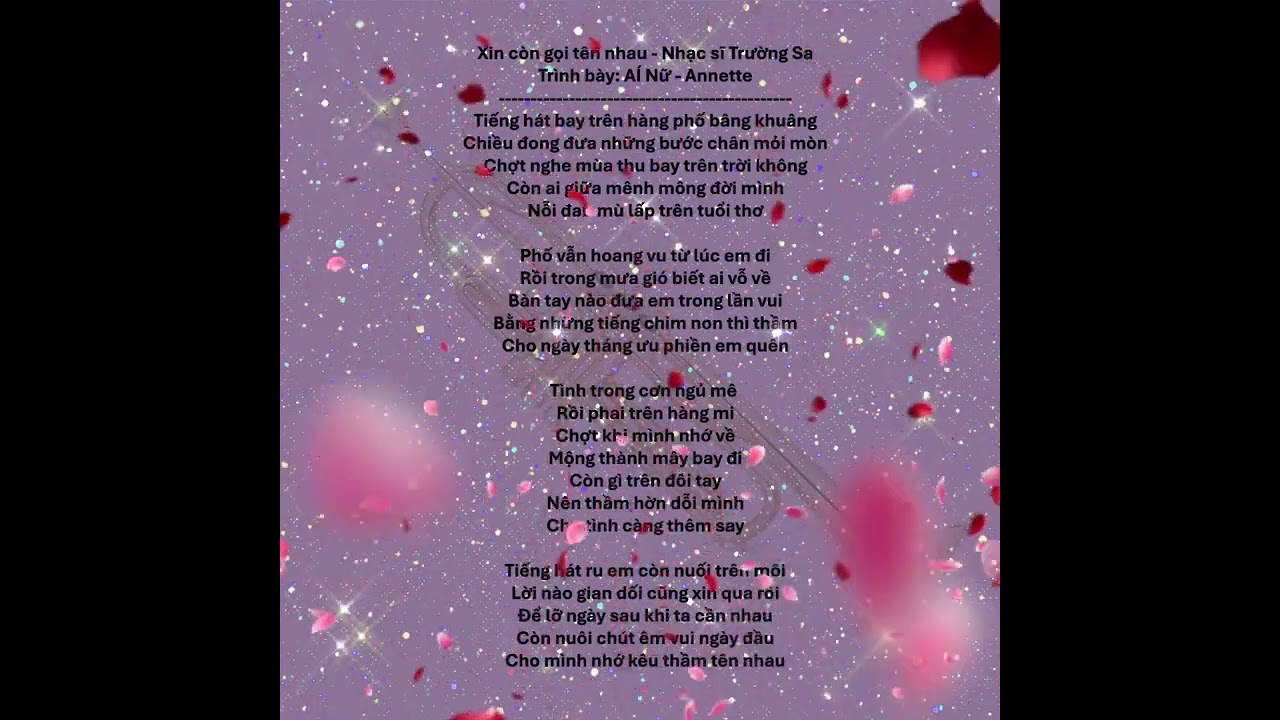 Xin còn gọi tên nhau | Nhạc sĩ Trường Sa | Trình bày: AÍ Nữ-Annette | Feb 27, 2026
