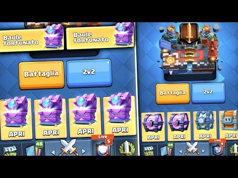 Chest Opening NO GEMMING + TANTI BAULI FORTUNATI! Clash Royale ITA!