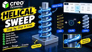 Details Helical Sweep in Creo | Create Spiral & Helical Features Step-by-Step Guide