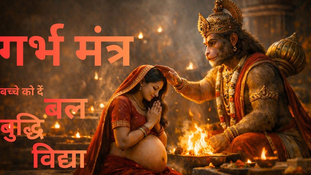 गर्भ मंत्र 🙏 हनुमान जी का शक्तिशाली आशीर्वाद | बच्चे को दे बल, बुद्धि और विद्या|