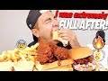 Super CRISPY And Mouthwatering TENDER Nashville Style HOT Chicken (Daves Hot Chicken LA Mukbang)