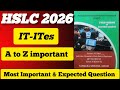 HSLC IT ITeS 2026| IT ITeS important Question|class 10 It ITeS Common Question for hslc examination