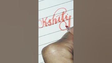 "Kshitij" Name In Cursive Handwriting