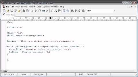 Beginner PHP Tutorial - 49 - String Functions: String Position Part 2