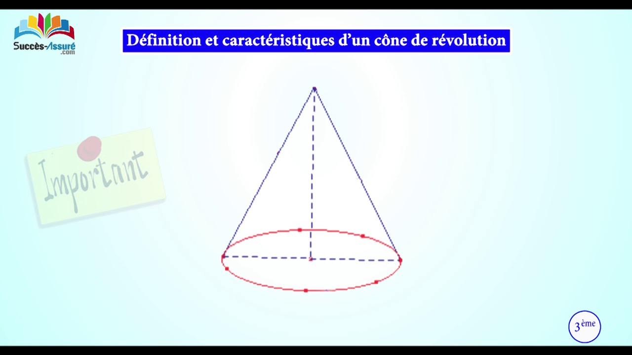 Le cône de révolution 1/2 YouTube