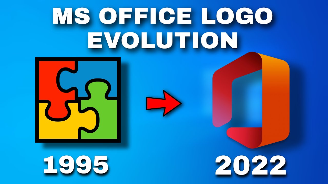 MS Office Logo Evolution (1995-2022) | History of Microsoft Office |  Factonian - YouTube