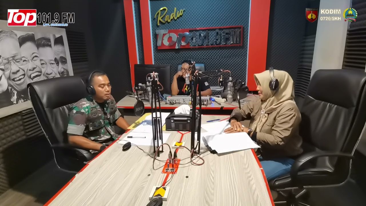 Podcast Penerimaan TNI, Dandim Sukoharjo bersama radio top FM Sukoharjo
