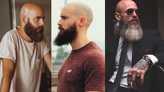 Top 20 Style In Bald Men's Beard Style  | How To Bald Men's Beard Style