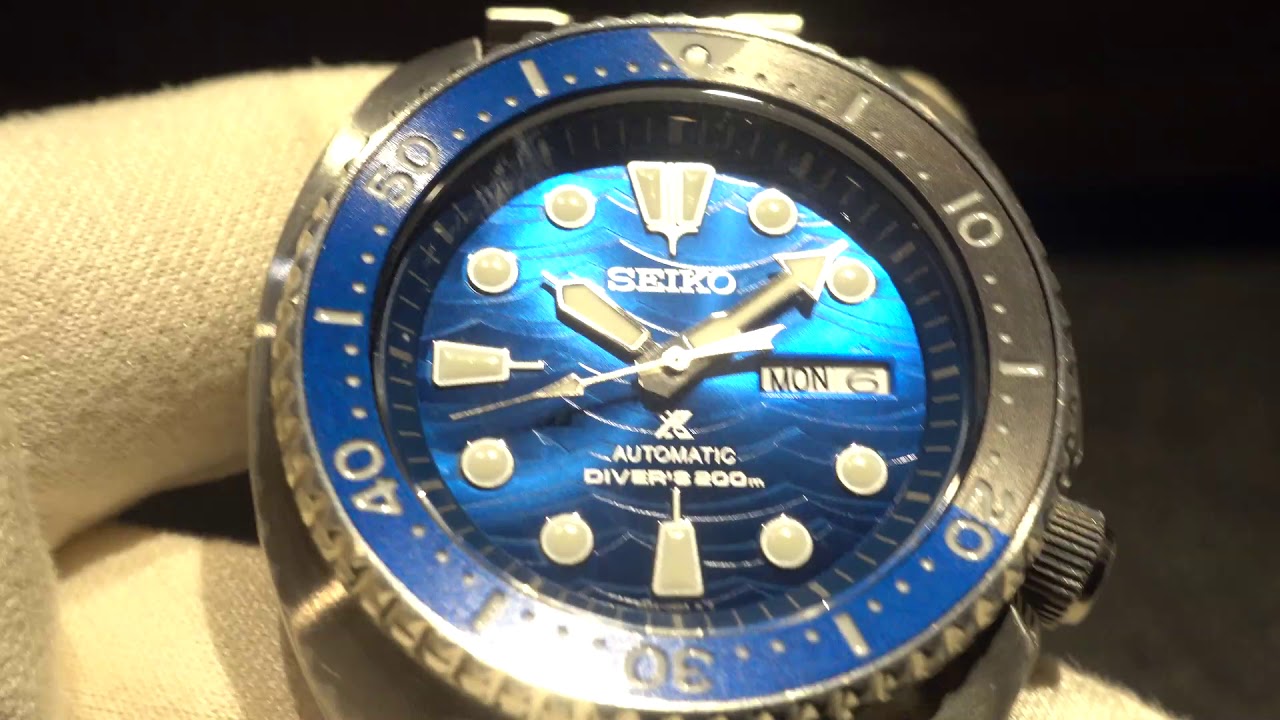 New Seiko Turtle Save the Ocean Great White Shark SRPD021 - YouTube