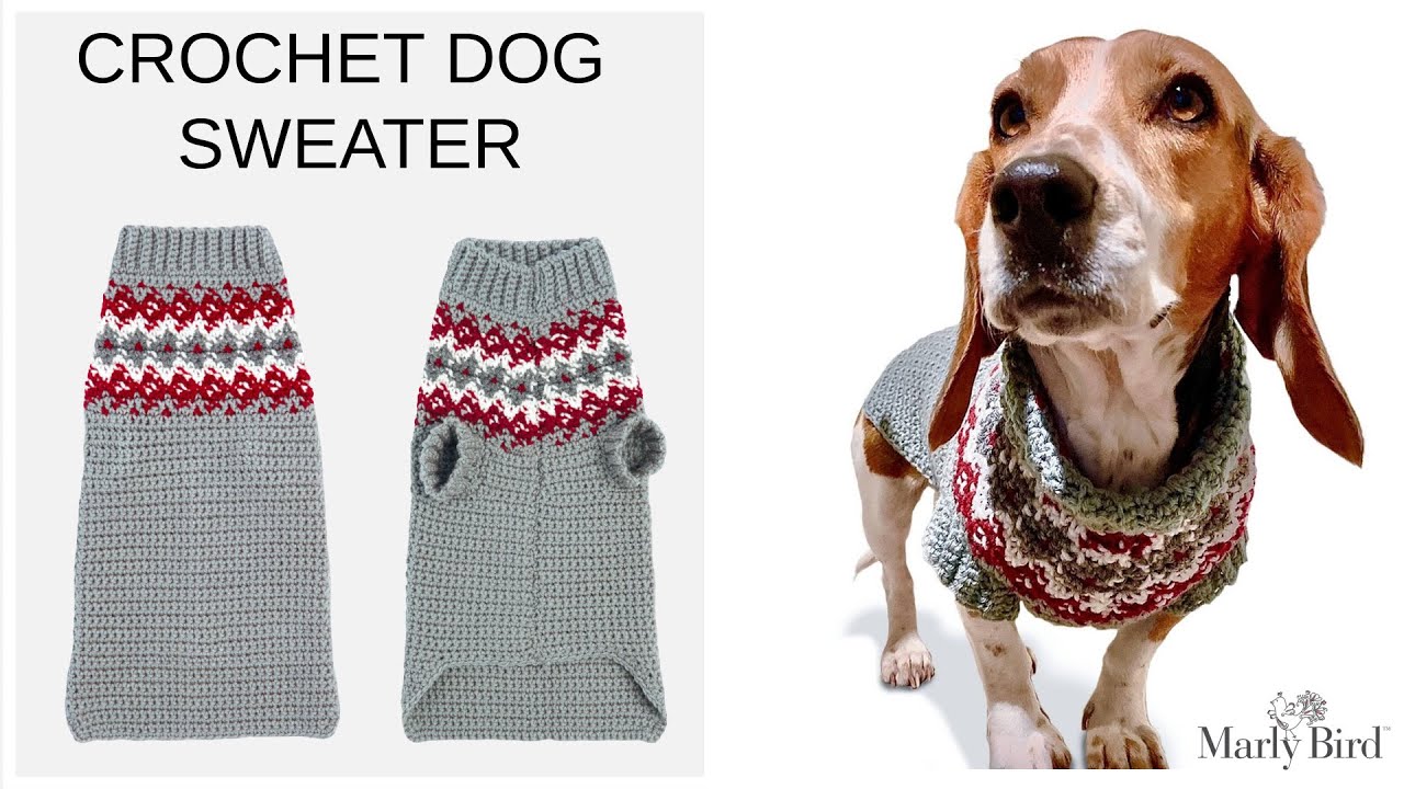 Crochet Family Dog Sweater Fair Isle Small Dog Medium Dog Crochet Family Dog Sweater Fair Isle Small Dog Medium Dog