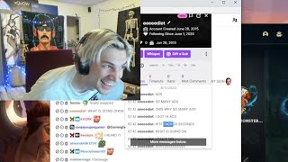xQc dies laughing at viewer crying about ads