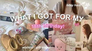 WHAT I GOT FOR MY 18th BIRTHDAY | girly gift & wishlist ideas ˚ ༘♡Y