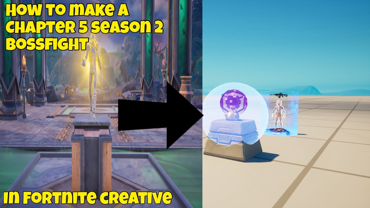 How to make a chapter 5 season 2 boss fight in fortnite creative